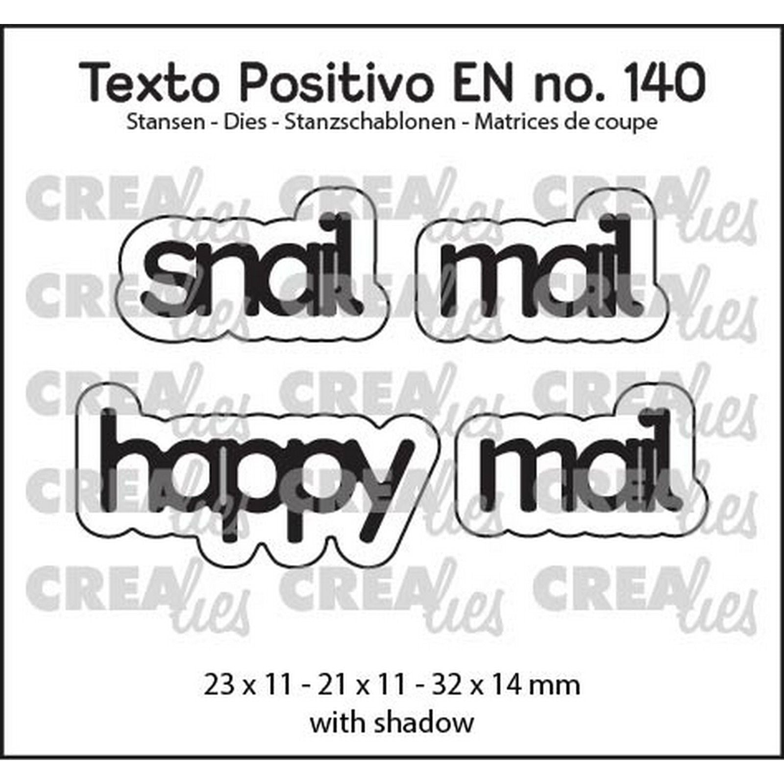 Crealies • positiver Text per Post, Happy Mail