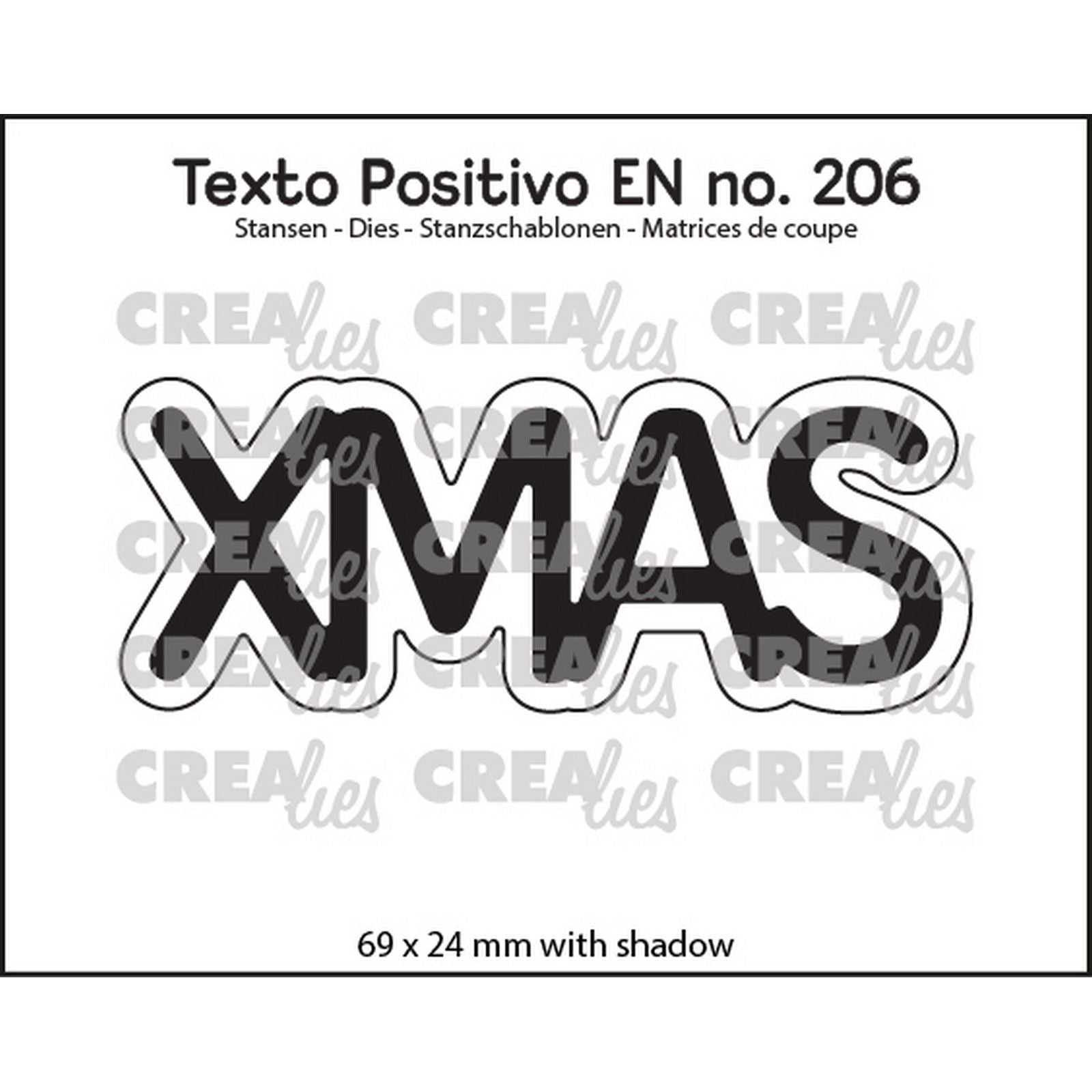 Crealies • texto positivo Stanzformen Weihnachten