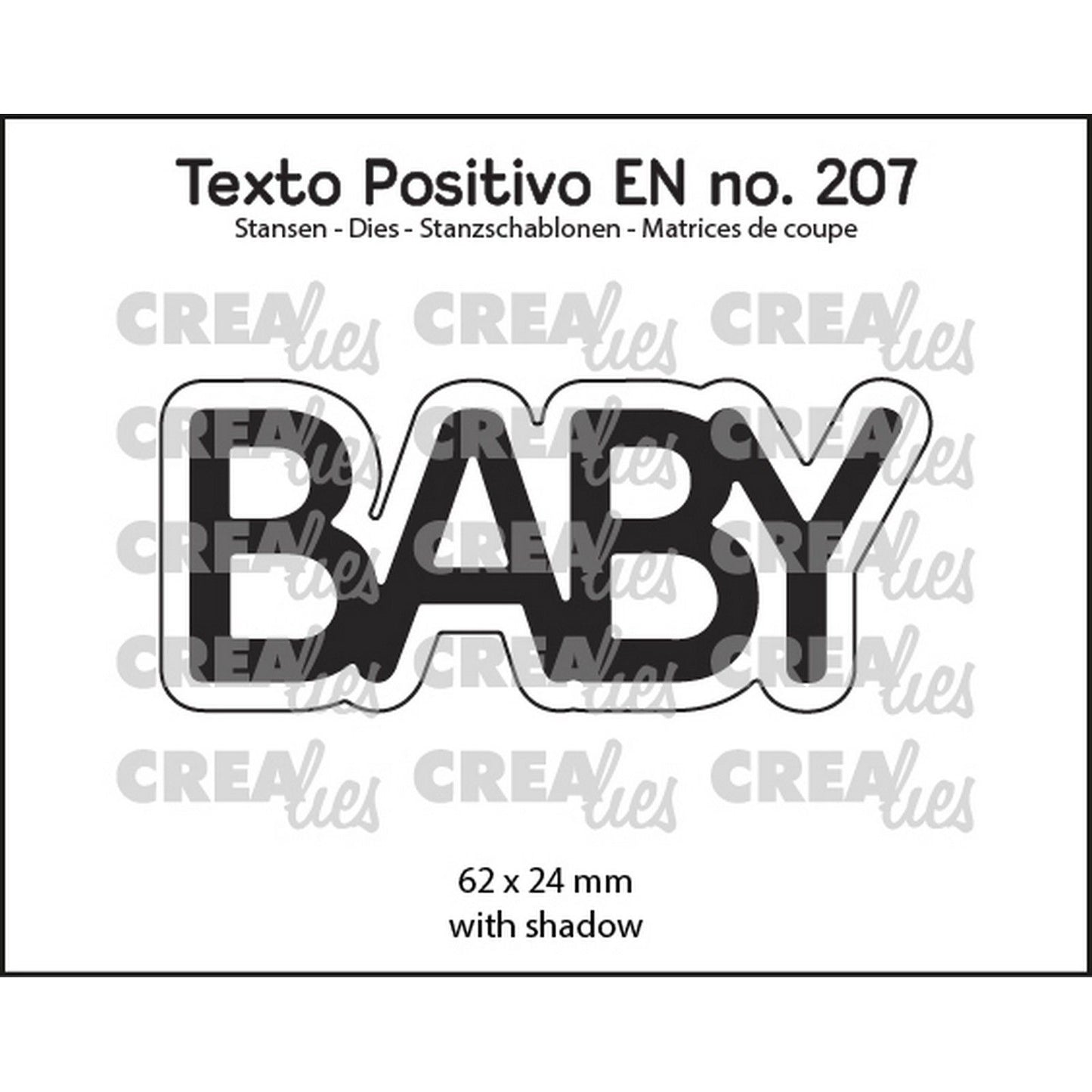Crealies • Gestanzter Text, Baby
