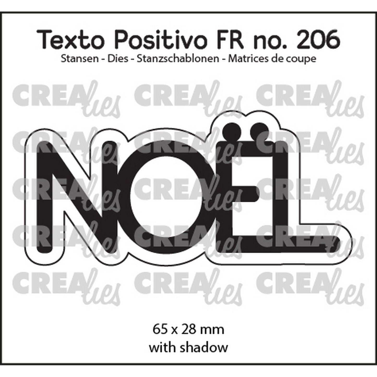 Crealies • texto positivo Stanzformen Weihnachten