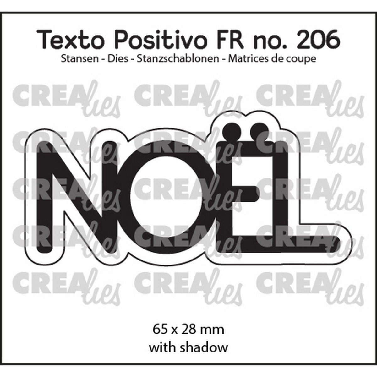 Crealies • texto positivo Stanzformen Weihnachten