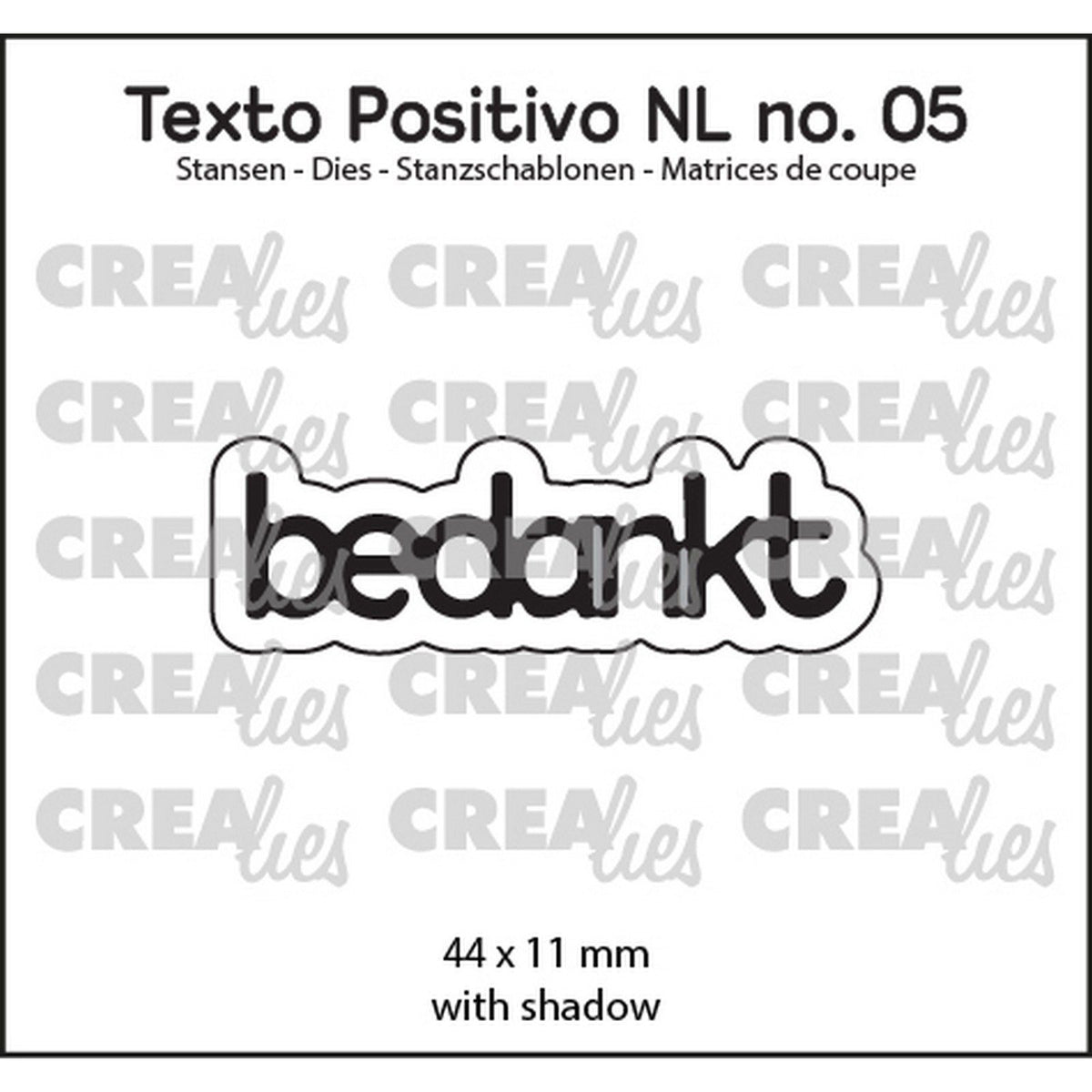 Crealies • Text positiv und stirbt danke