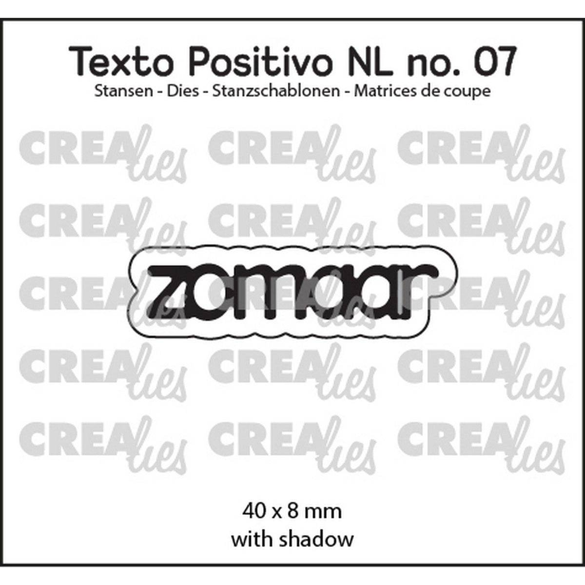 Crealies • texto positivo en stirbt einfach so