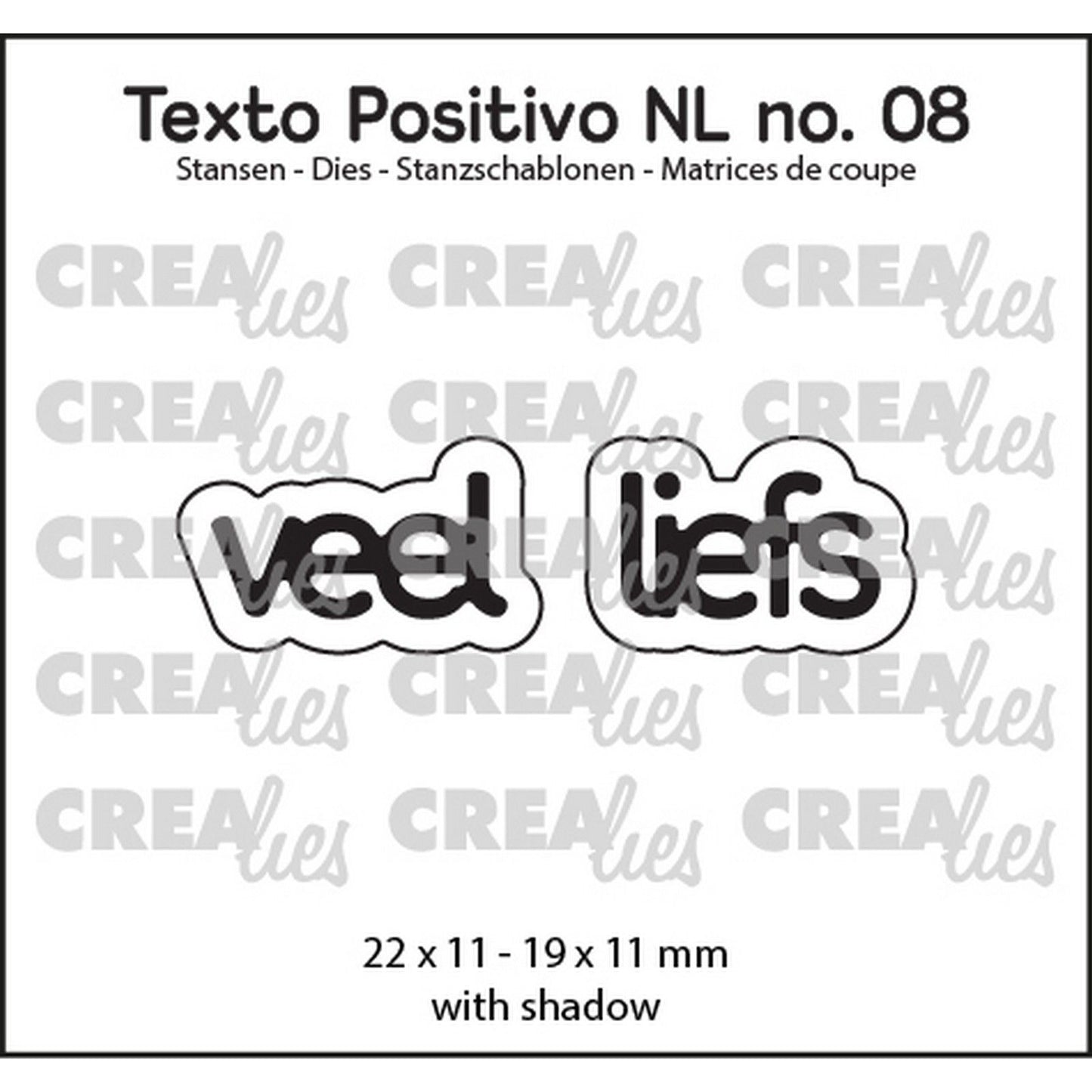Crealies • texto positivo Stanzformen viel Liebe