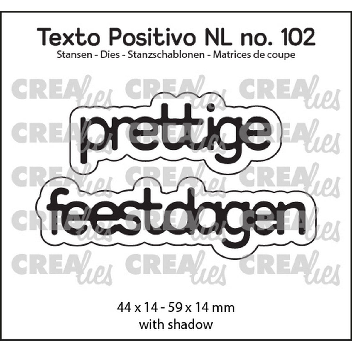 Crealies • positiver Text und schöne Feiertage