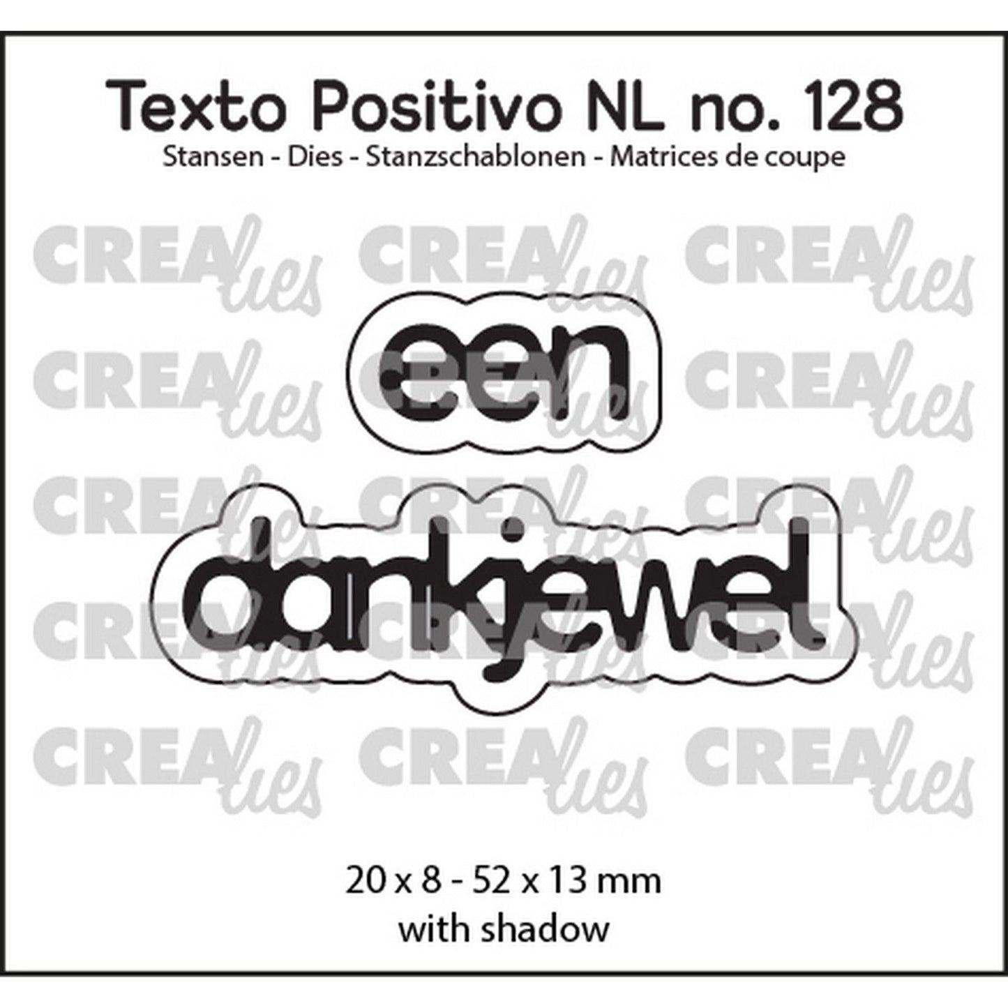 Crealies • Texto Positiv ein Dankeschön
