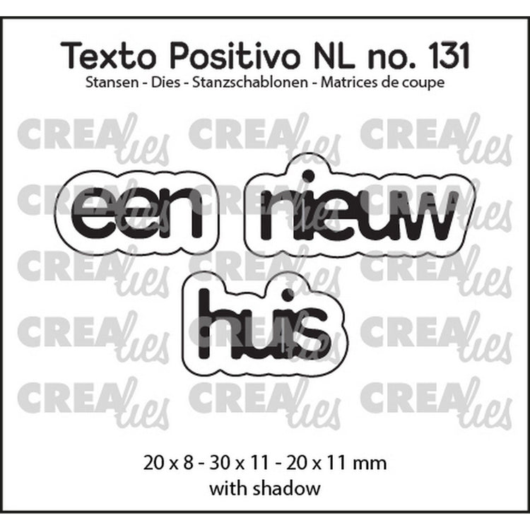 Crealies • Texto Positivo-Schneidevorlage Ein neues Zuhause