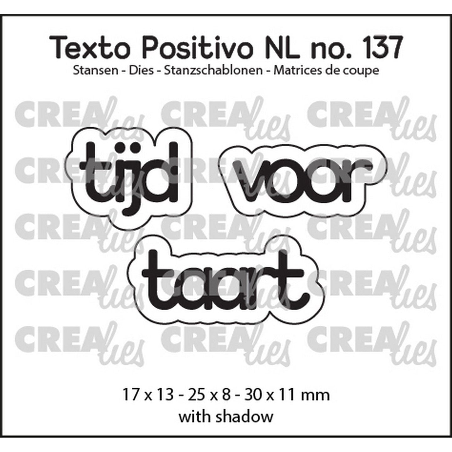 Crealies • Texto Positivo Zeit für Kuchen