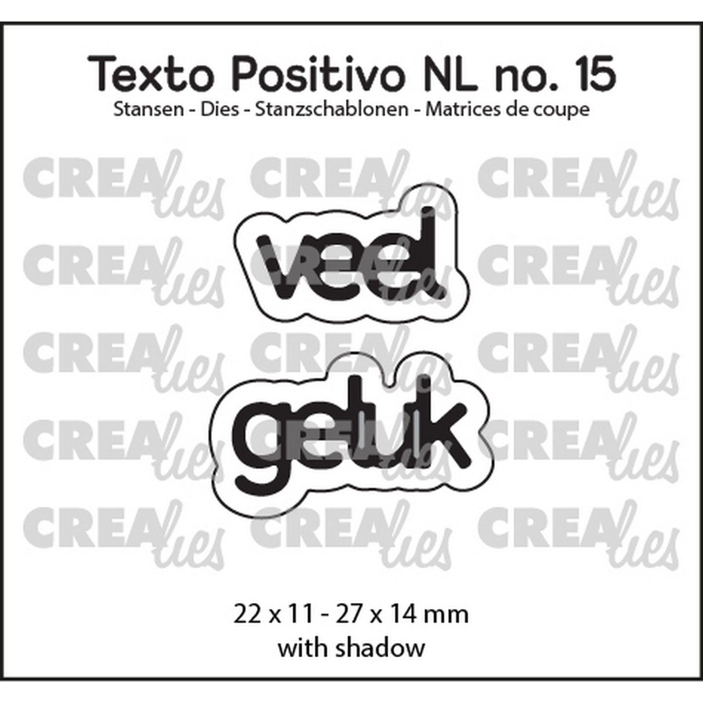 Crealies • texto positivo Stanzformen Viel Glück