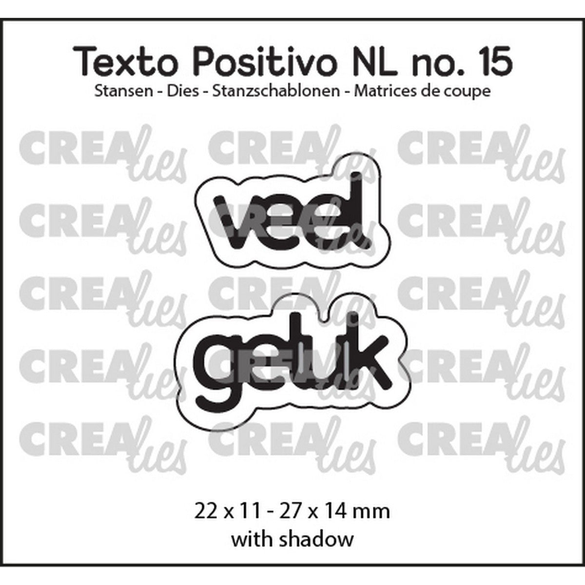 Crealies • texto positivo Stanzformen Viel Glück