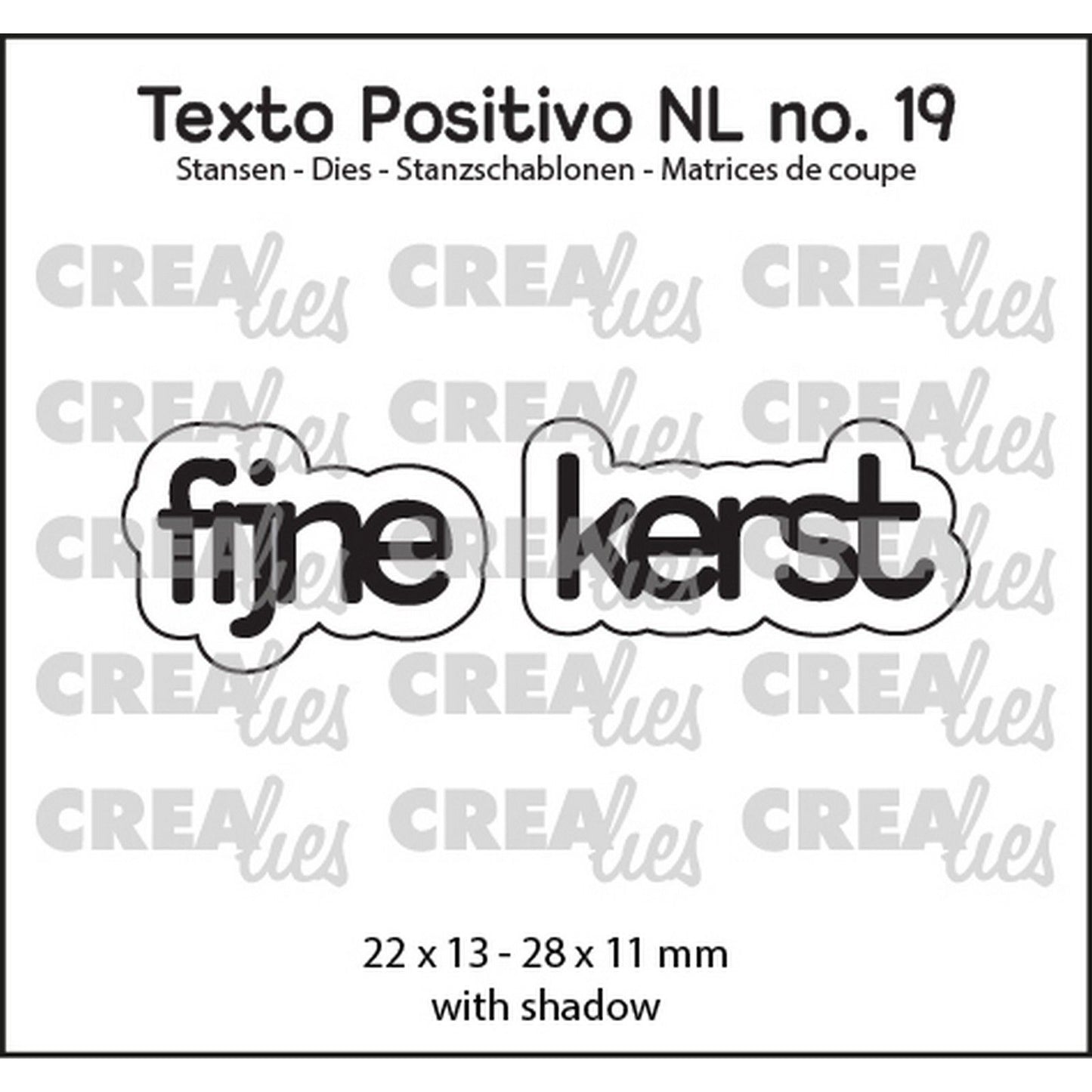 Crealies • texto positivo Stanzformen Frohe Weihnachten