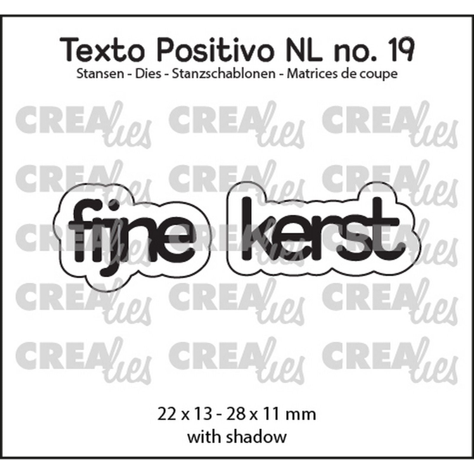 Crealies • texto positivo Stanzformen Frohe Weihnachten
