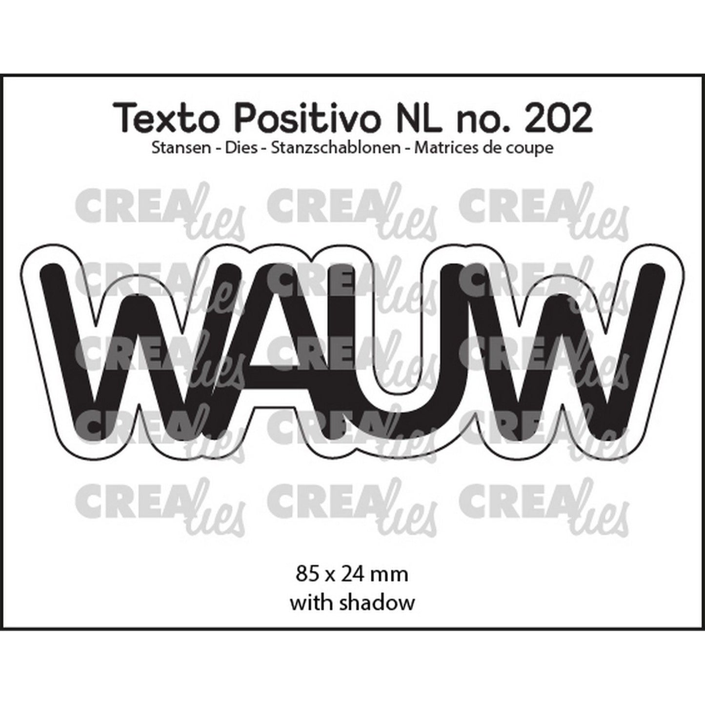 Crealies • Texto Positivo Stanzform wow