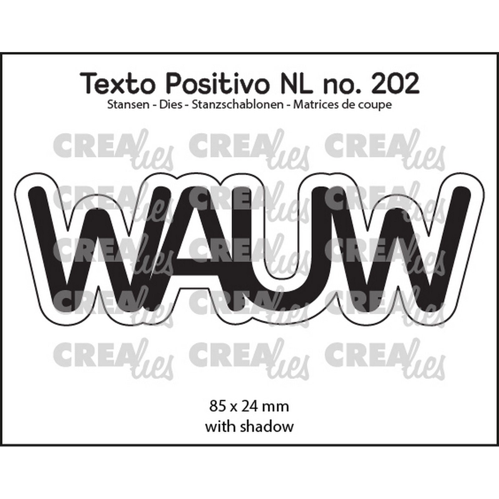 Crealies • Texto Positivo Stanzform wow