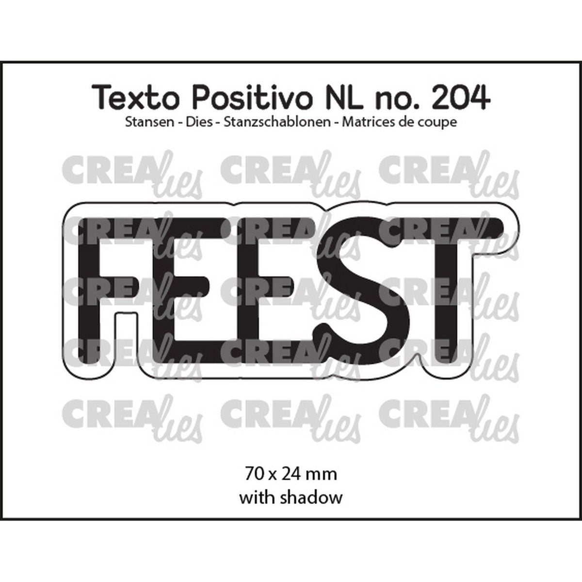 Crealies • Texto Positivo Stanzformen Party