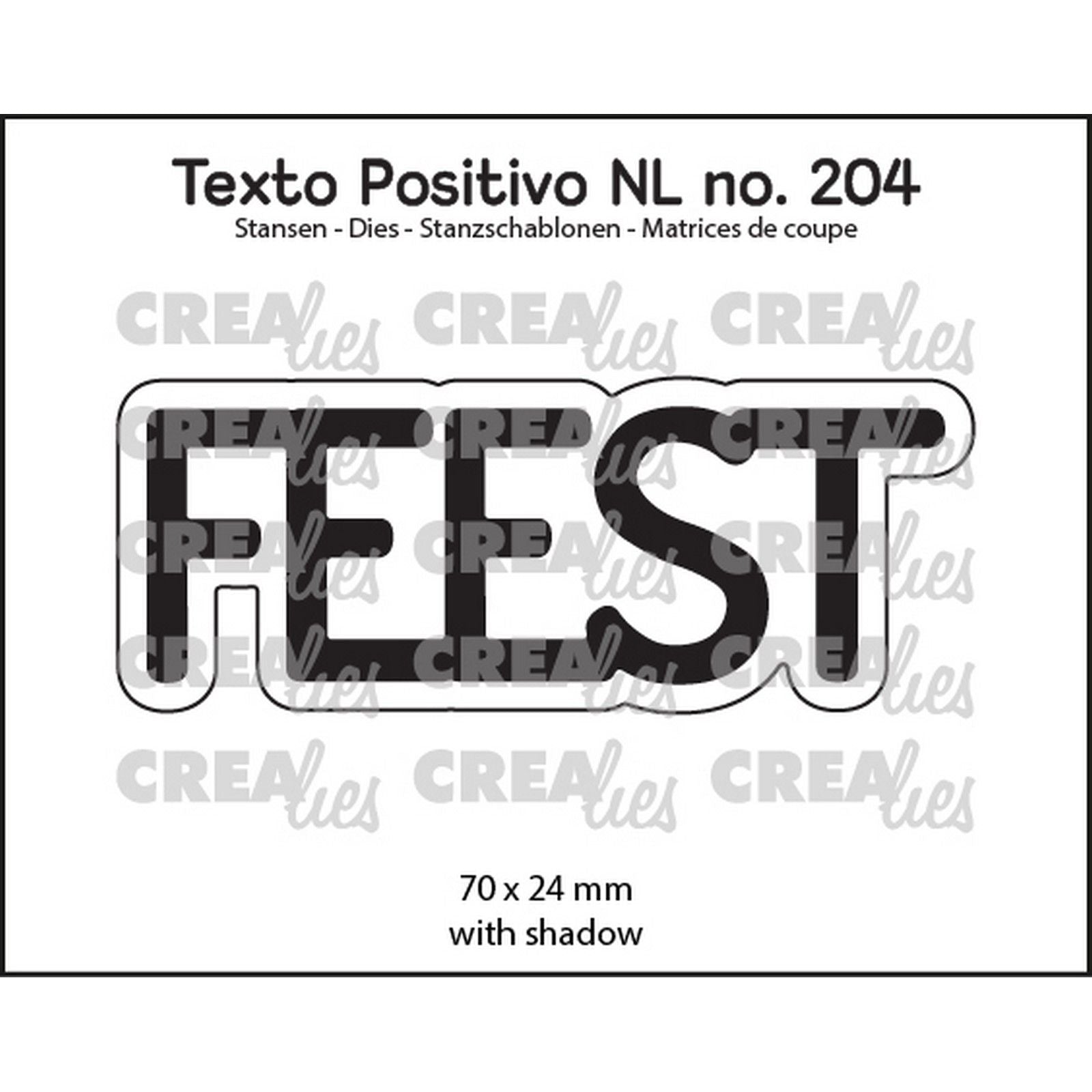 Crealies • Texto Positivo Stanzformen Party