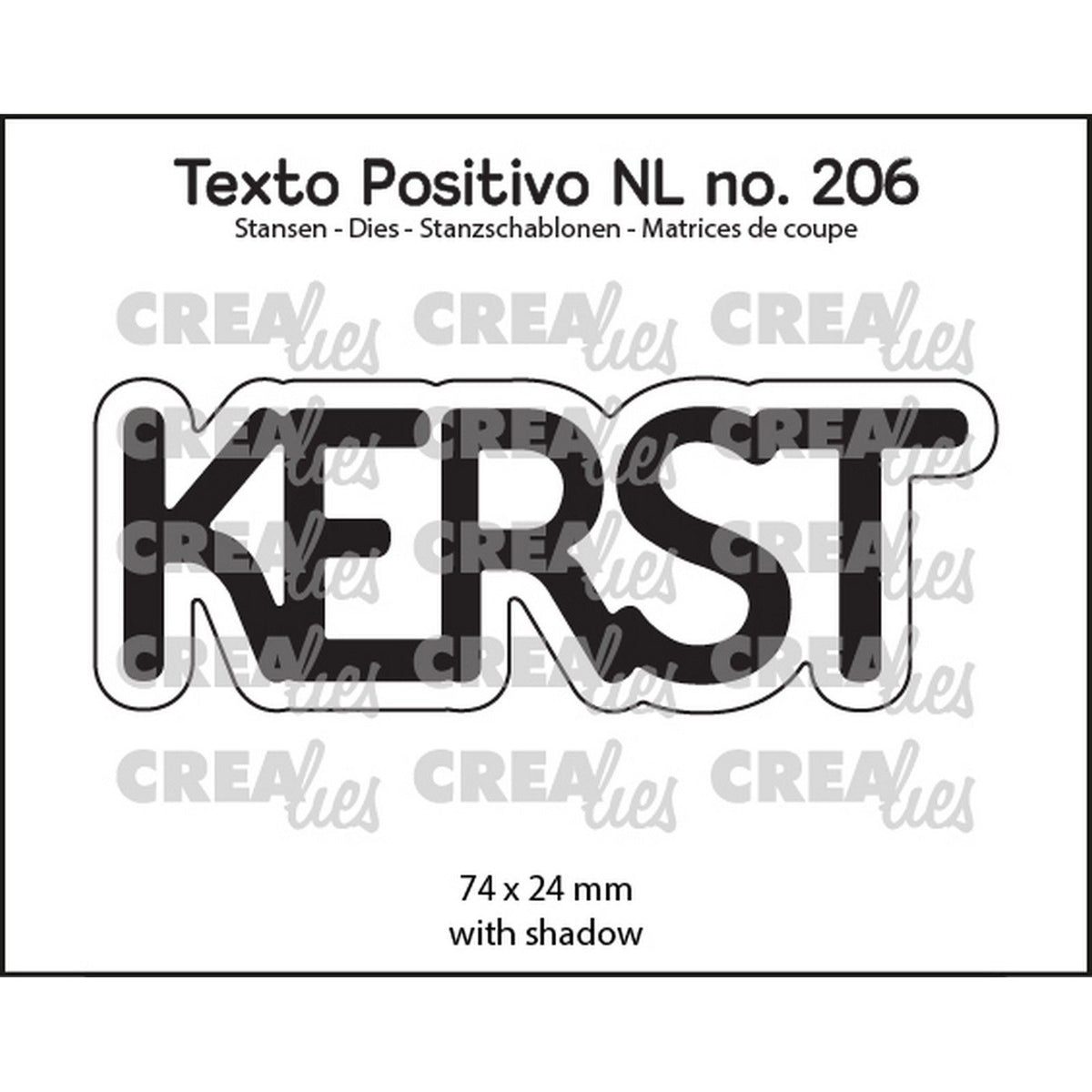 Crealies • texto positivo Stanzformen Weihnachten