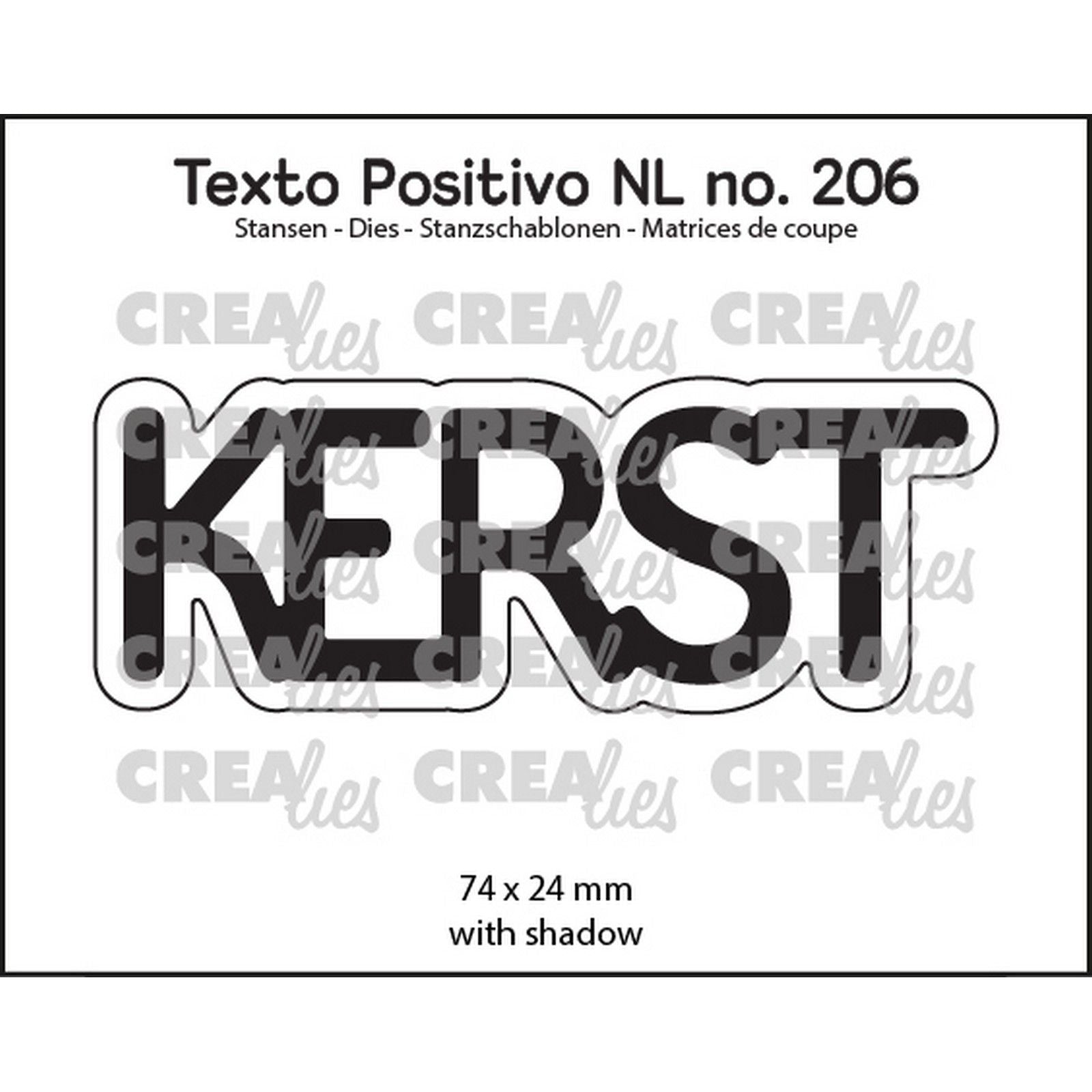 Crealies • texto positivo Stanzformen Weihnachten
