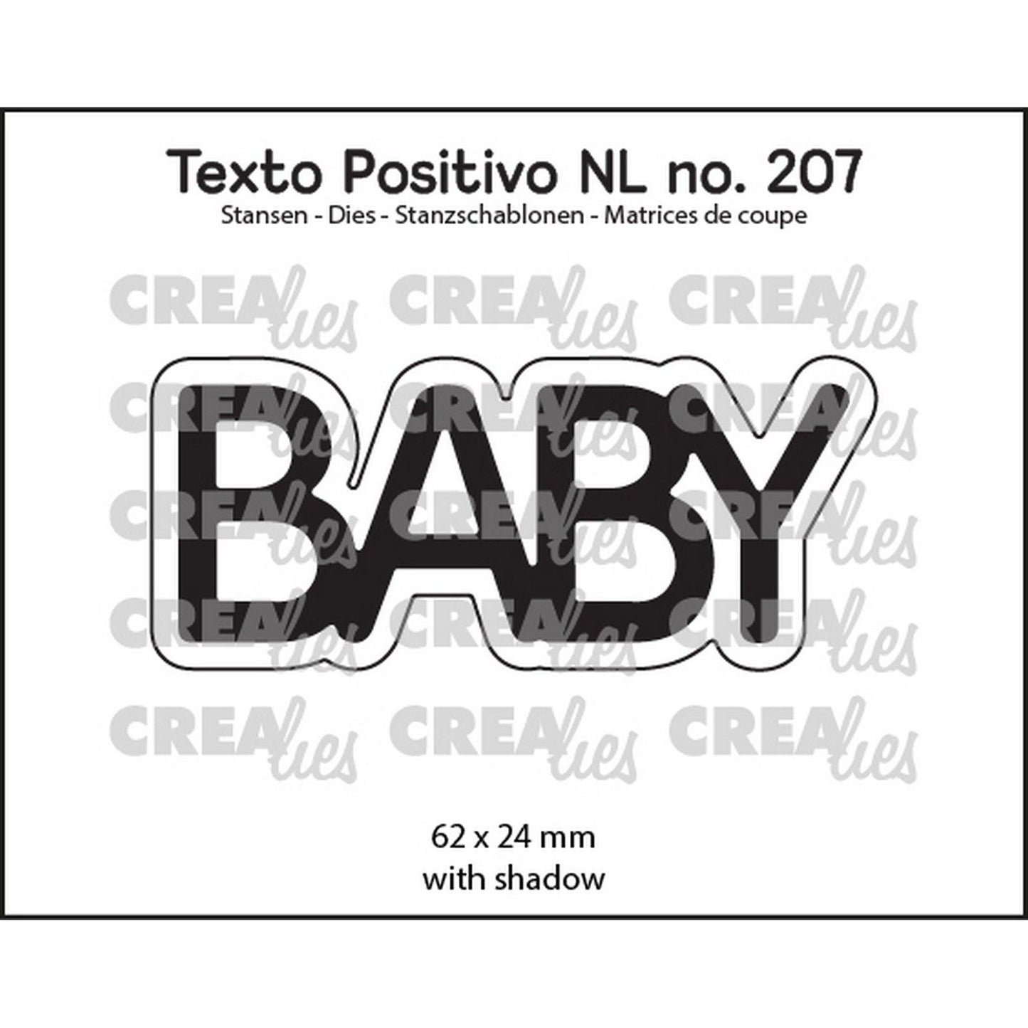 Crealies • Gestanzter Text, Baby