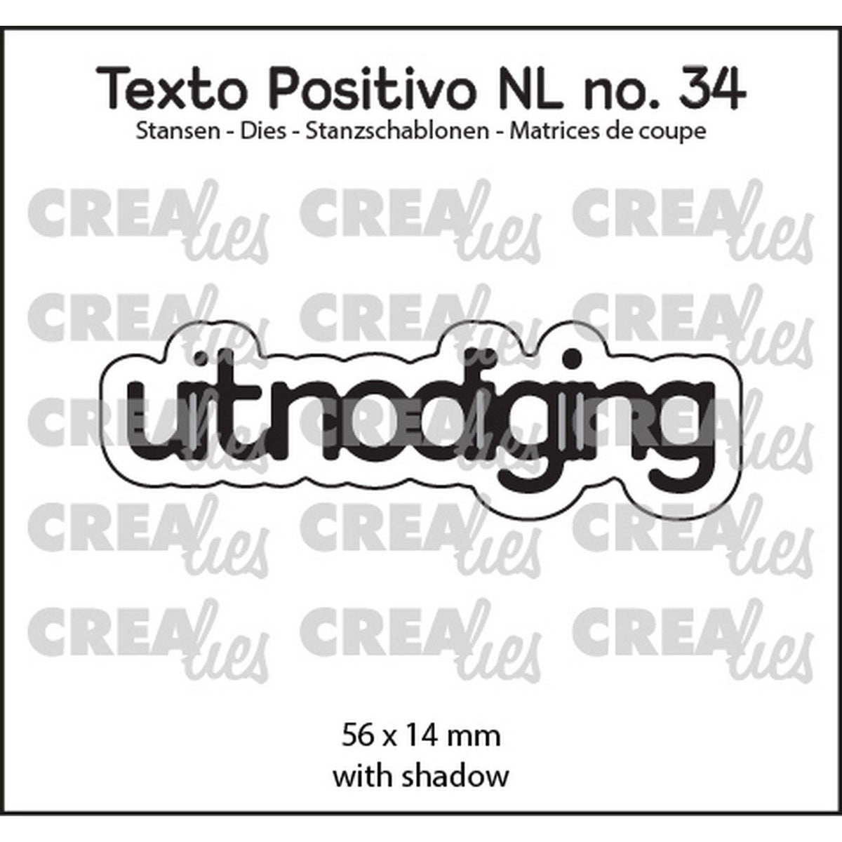 Crealies • positiver Text und Einladung
