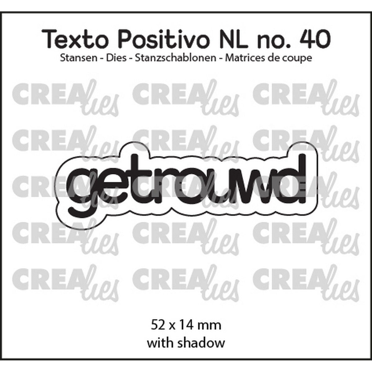 Crealies • texto positivo Stanzformen verheiratet