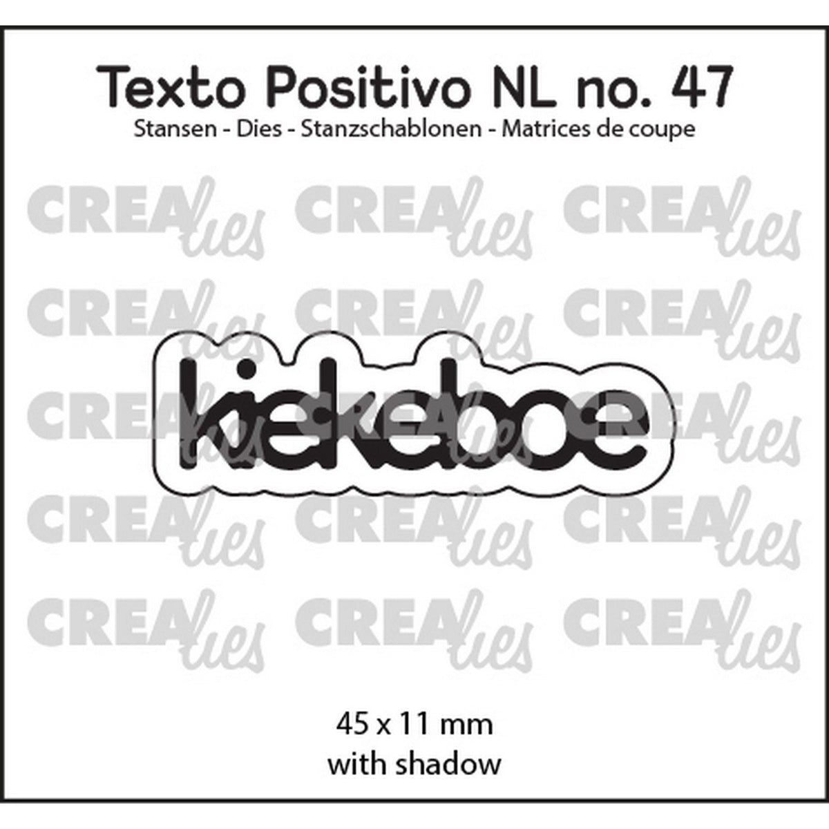 Crealies • positiver Text und Peekaboo