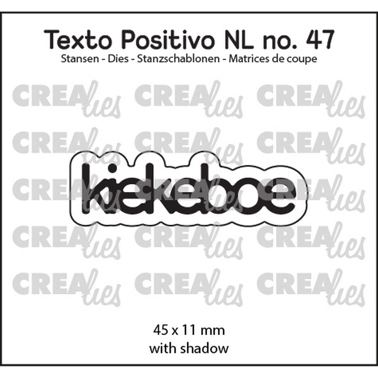 Crealies • positiver Text und Peekaboo