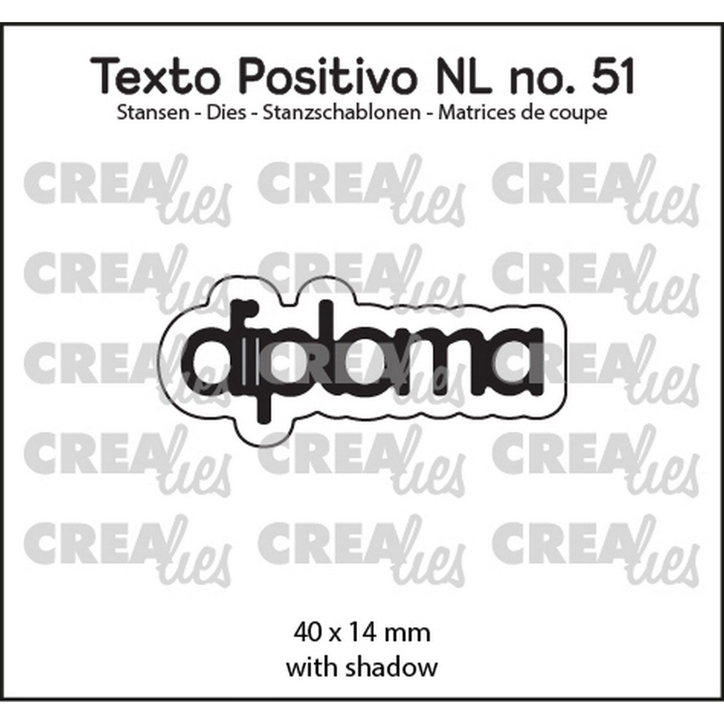 Crealies • positiver Text und Diplom