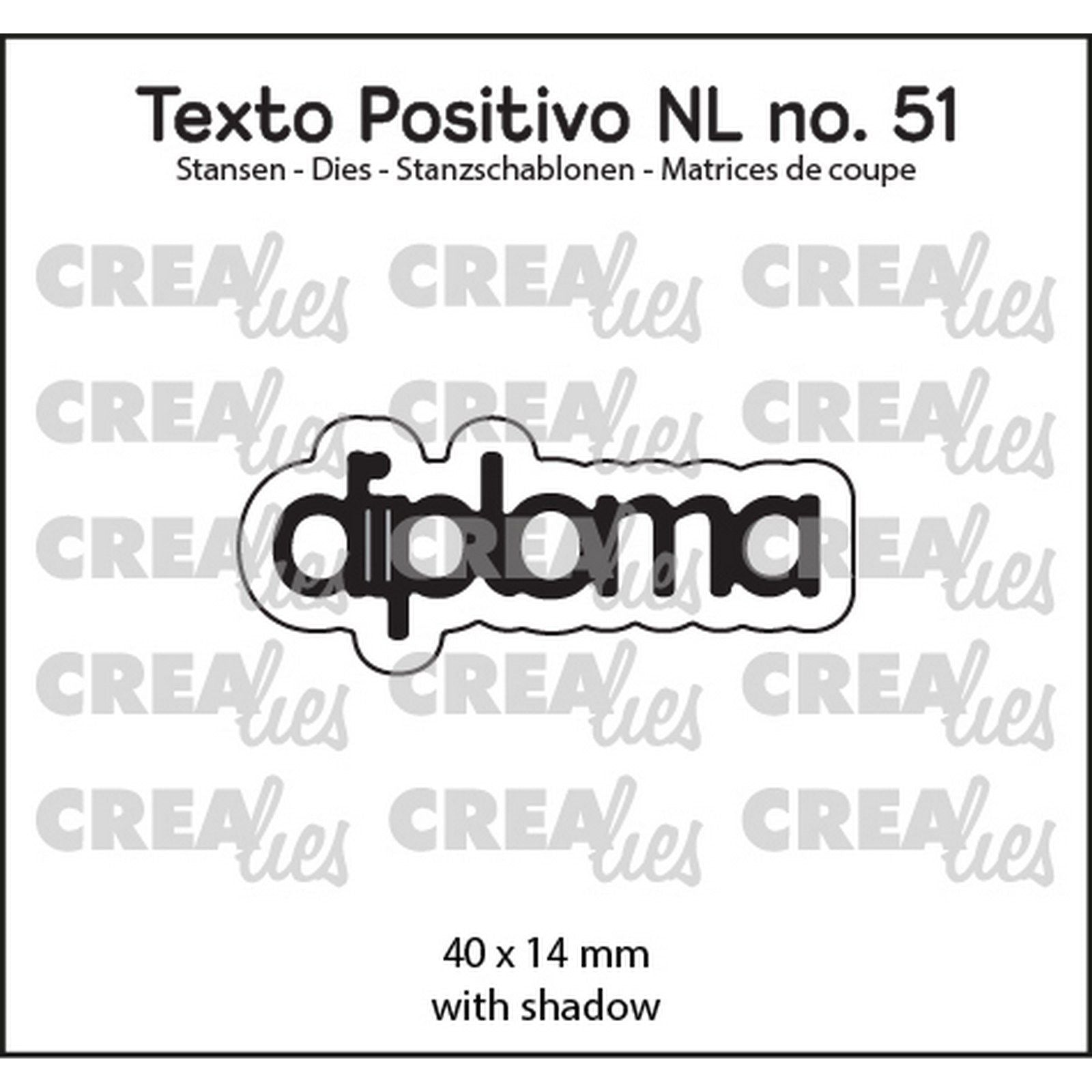 Crealies • positiver Text und Diplom