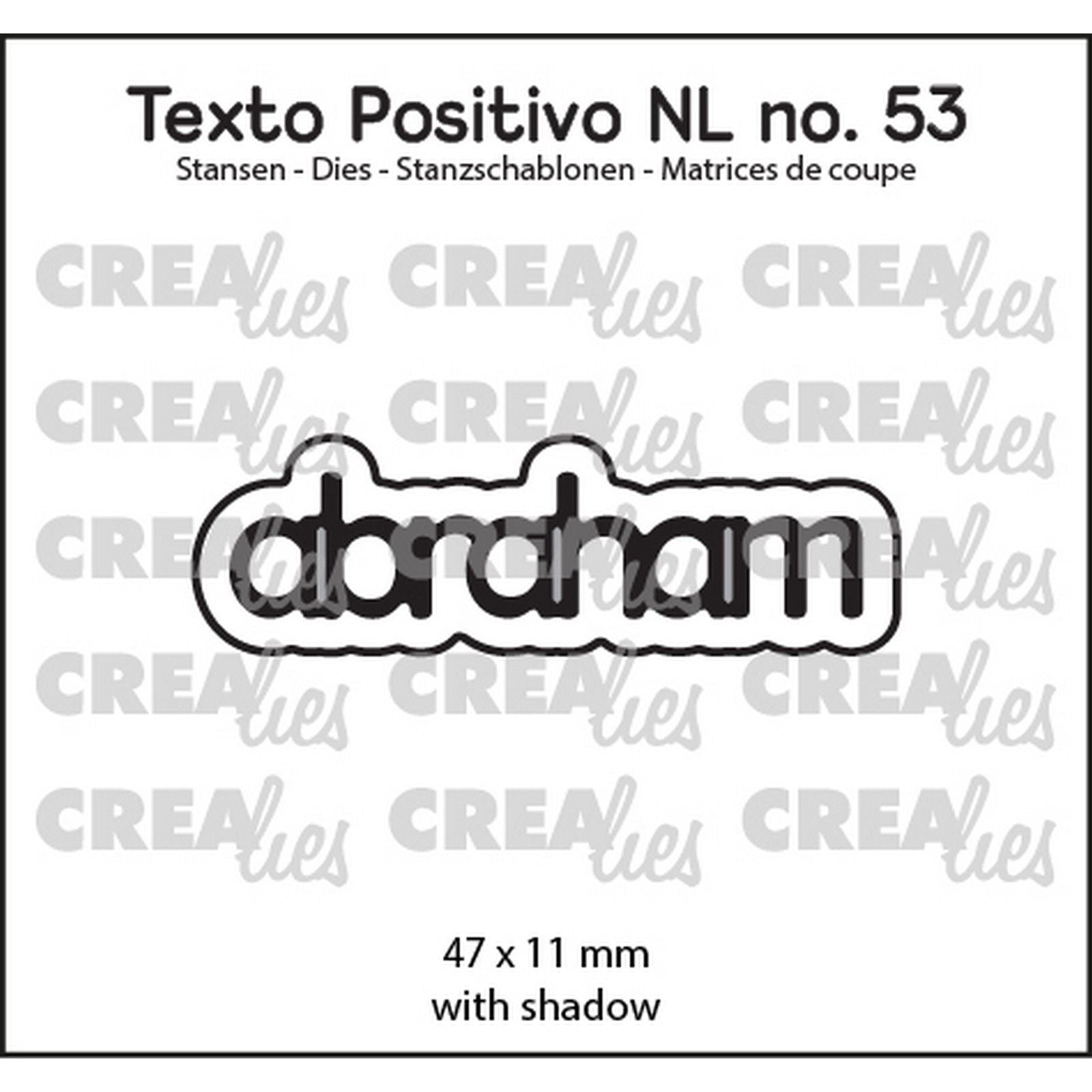 Crealies • Texto-Positiv-Schneidevorlage Abraham