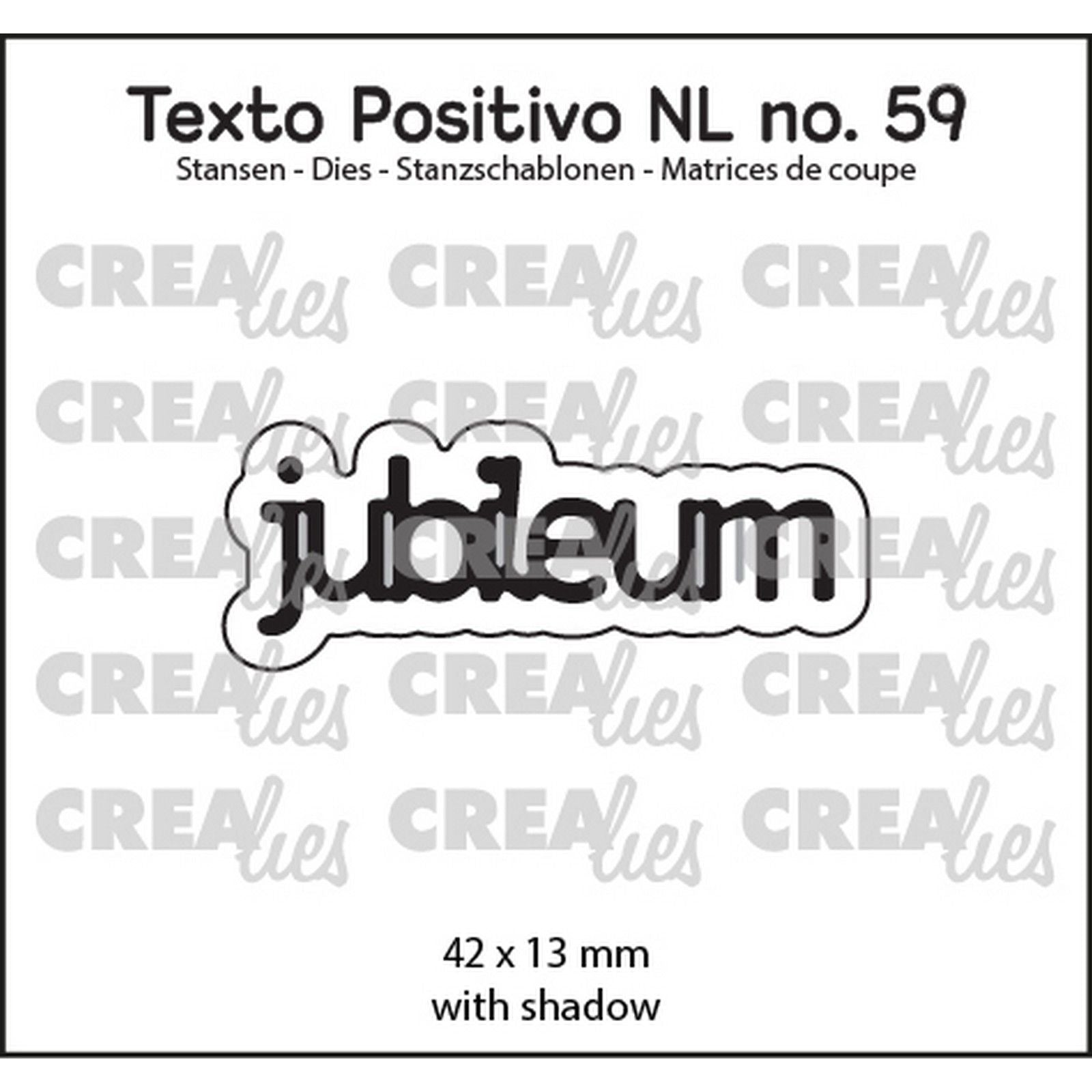 Crealies • Texto Positivo Stanzformen Jubiläum