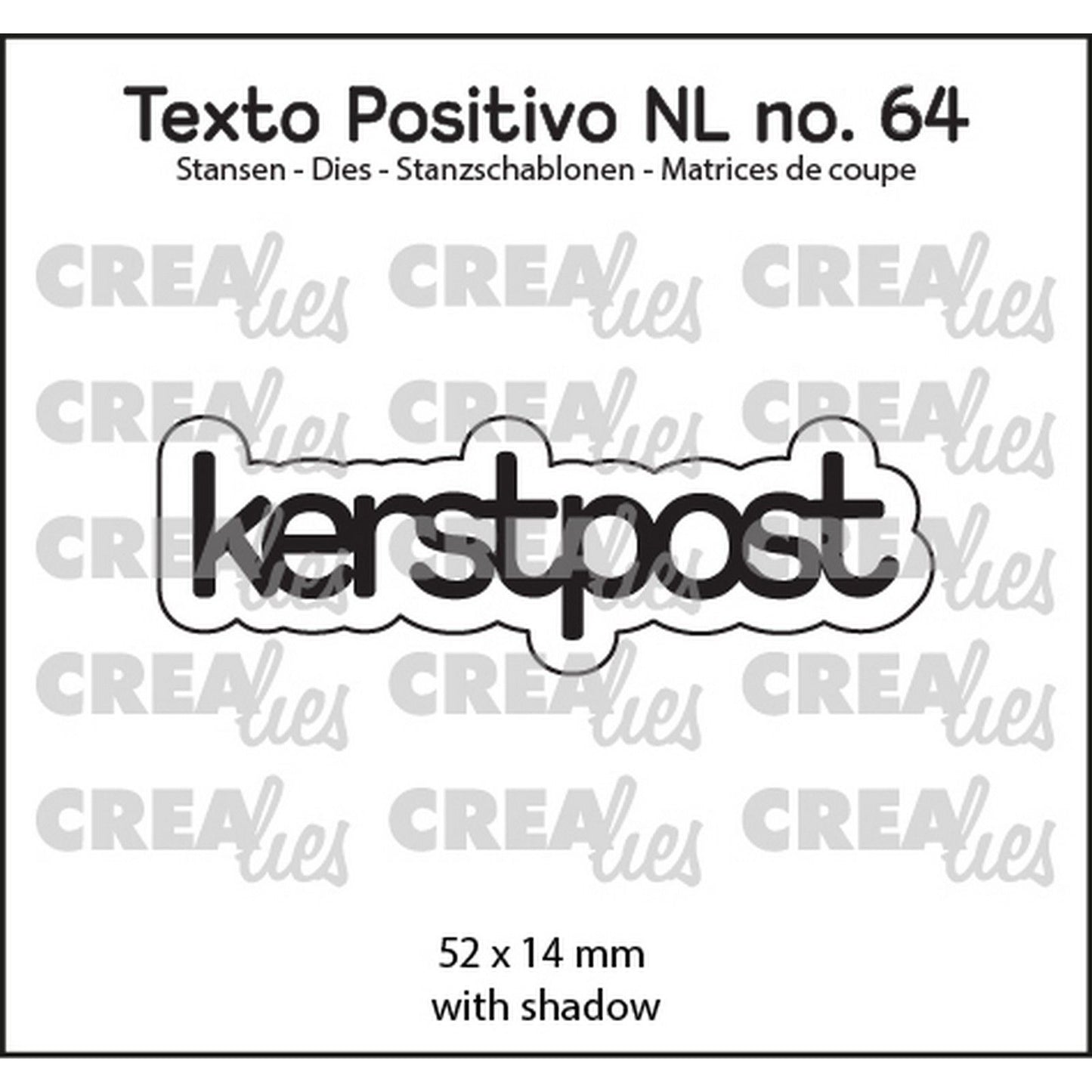 Crealies • texto positivo Stanzformen Weihnachtspost