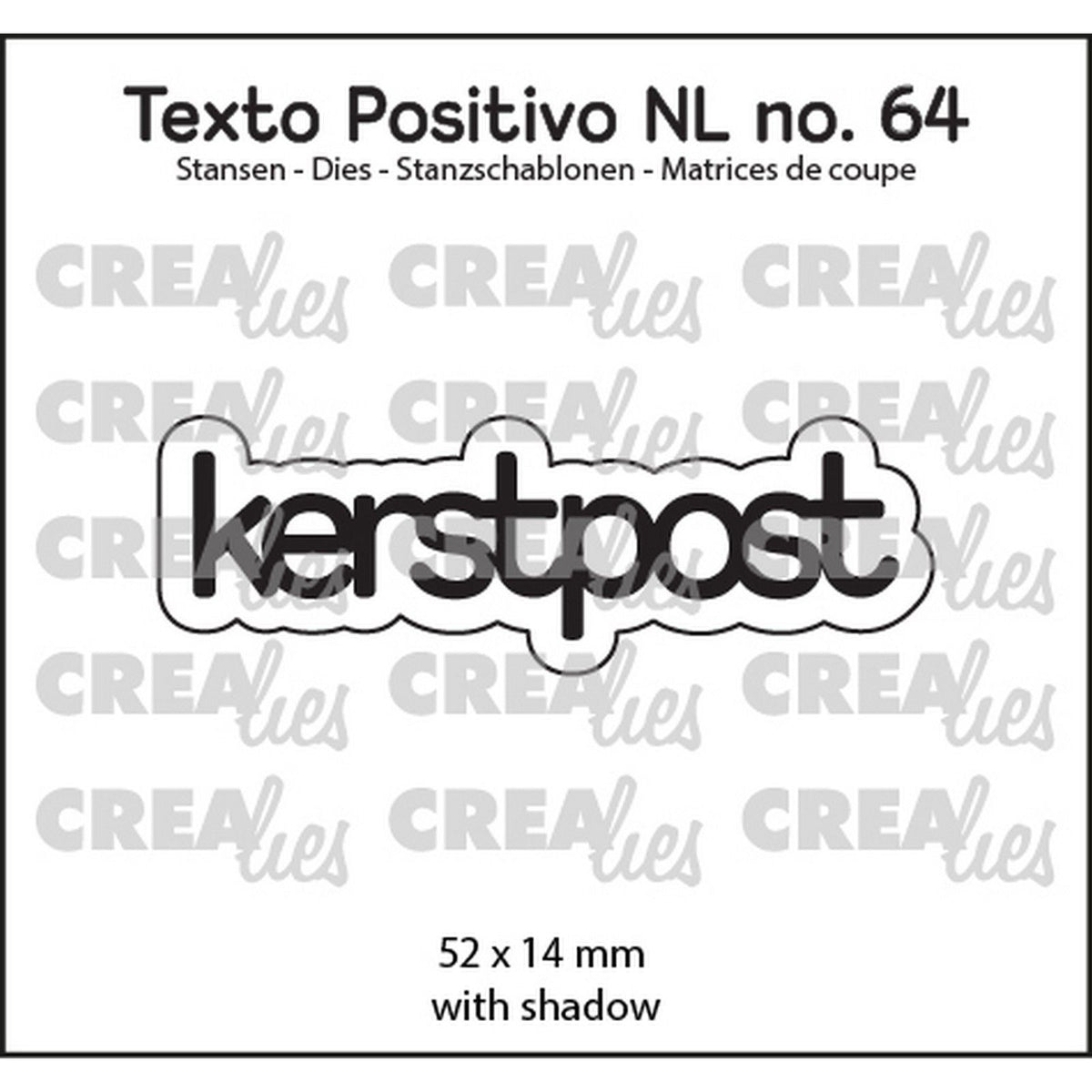 Crealies • texto positivo Stanzformen Weihnachtspost