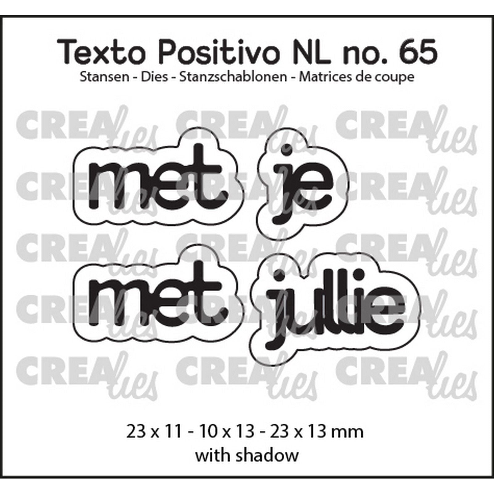 Crealies • texto positivo Stanzformen mit dabei