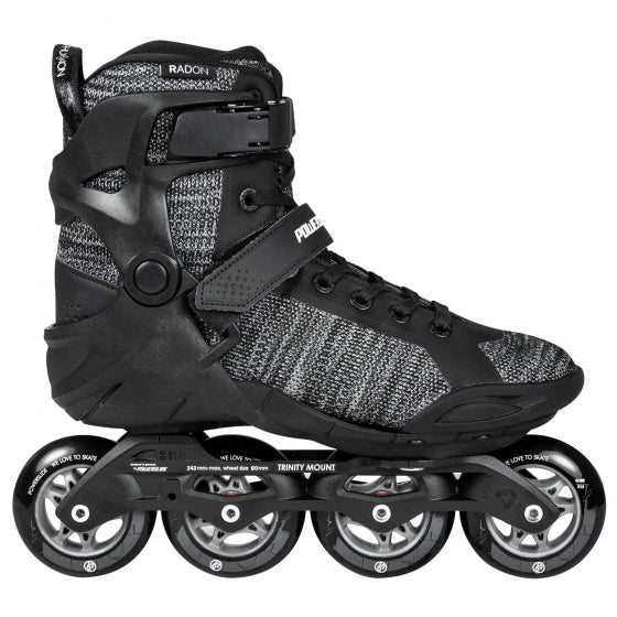 Inlineskates Phuzion Radon 80 Softboot 85A schwarz 39