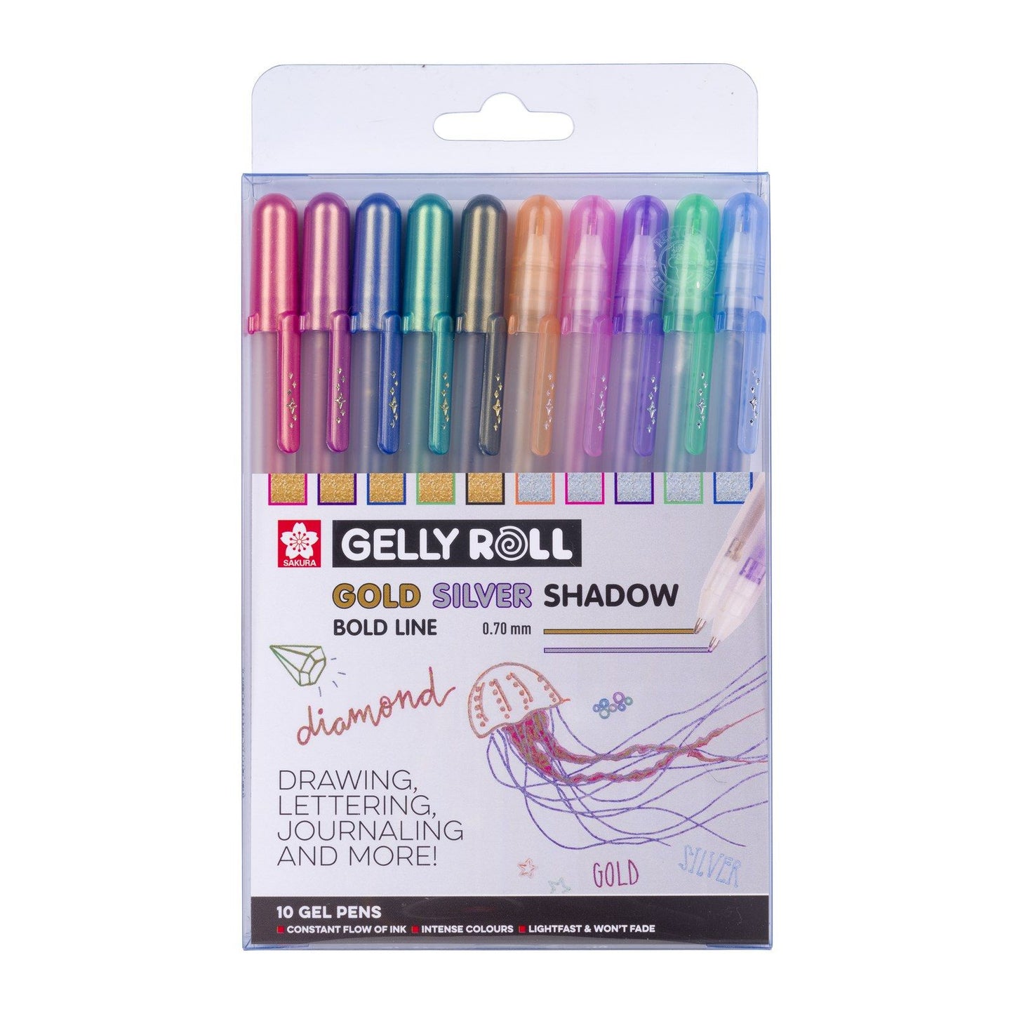 Sakura • Gelly Roll Gelstift Gold Silber Schattenset