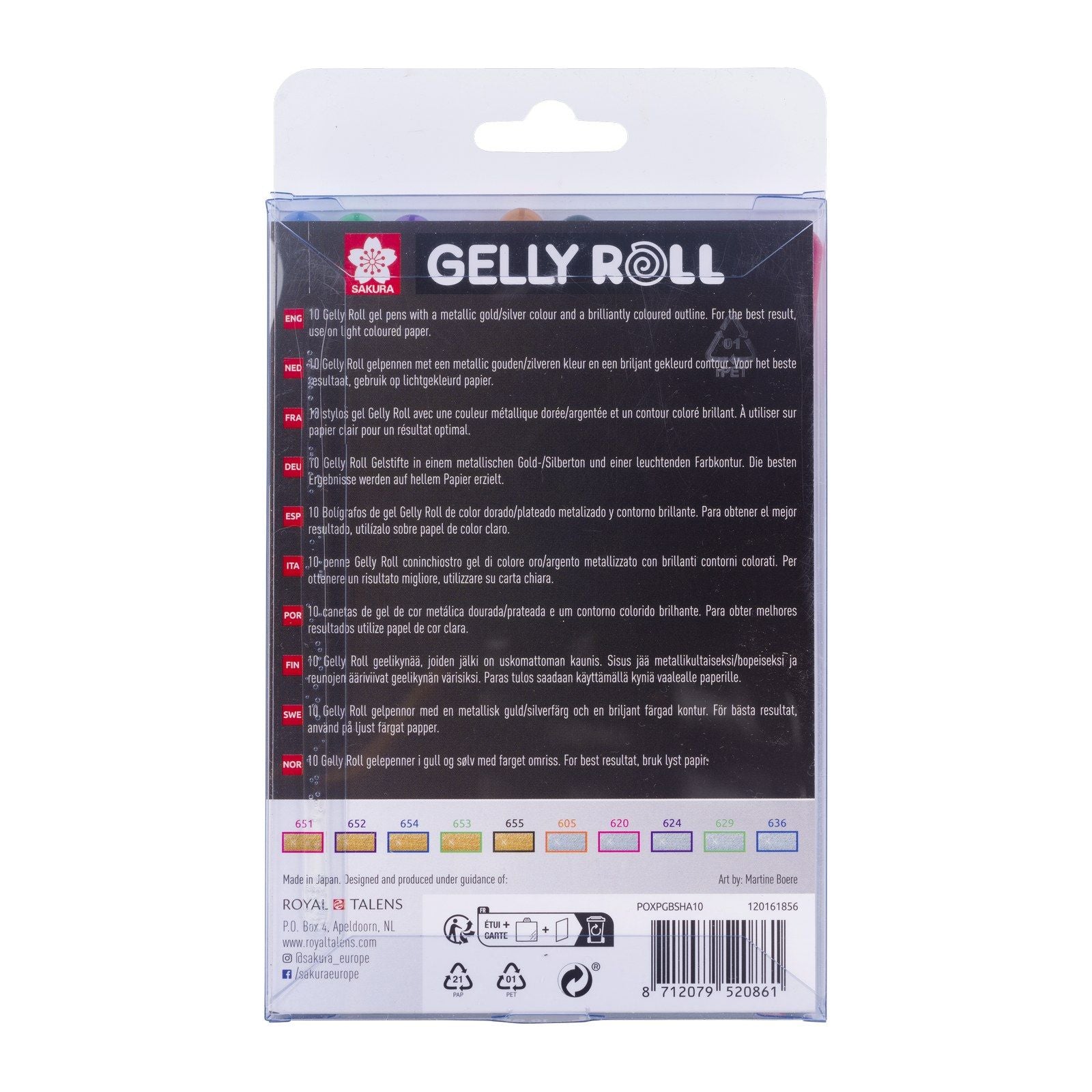 Sakura • Gelly Roll Gelstift Gold Silber Schattenset
