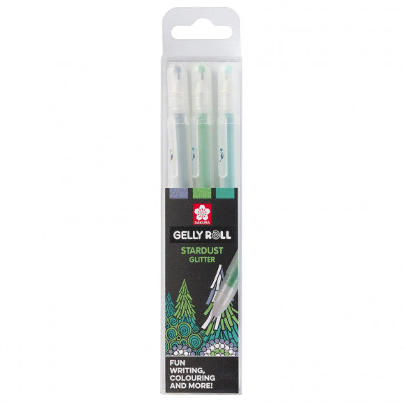 Sakura • Gelly Roll Gelstift Sternenstaub Glitzerwald 3 Stück