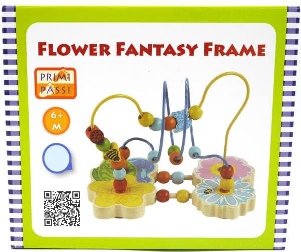 Jonotoys Primi Passi Blumenperlenrahmen aus Holz