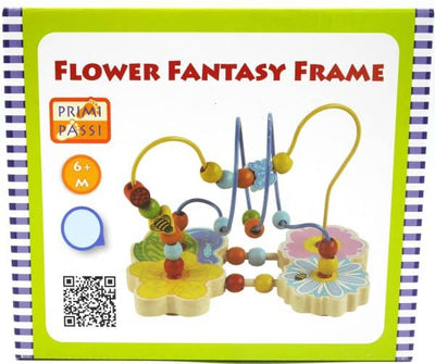 Jonotoys Primi Passi Blumenperlenrahmen aus Holz