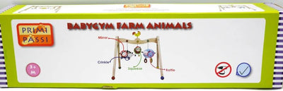 Jonotoys Primi Passi Holztier-Baby-Fitnessstudio