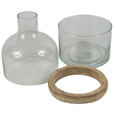 Vase Glas transparent 22 cm 3-teilig | 9 Stück