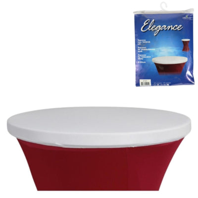 Elegance Abdeckhaube Stehtisch weiß 80 cm | 12 Stück