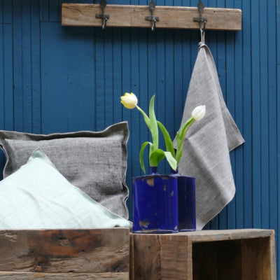 Vase Kantine Jady Metall blau 20 cm | 8 Stück