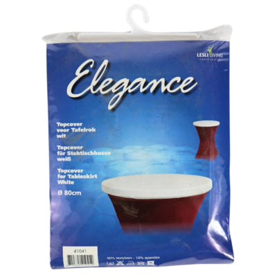 Elegance Abdeckhaube Stehtisch weiß 80 cm | 12 Stück