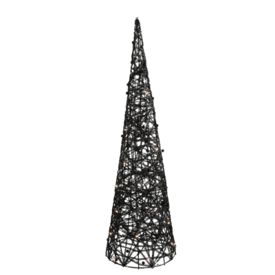 Countryfield Weihnachtskegel Lille LED auf Batterie schwarz 60 cm | 6 Stück