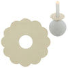 Stjernsund Kerzenring Loua Blume beige glänzend 9,3 cm | 24 Stück
