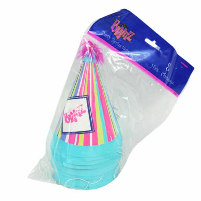 Bratz Partyhüte mit Gummizug 16 cm 8 Stück | 24 Stück
