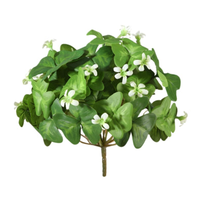 Kunstblume Oxalisstrauch weiß 20 cm | 12 Stück