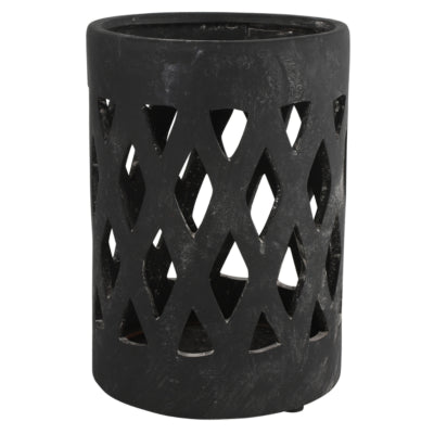 Countryfield Teelichthalter dassel l schwarz 22 cm | 6 Stück